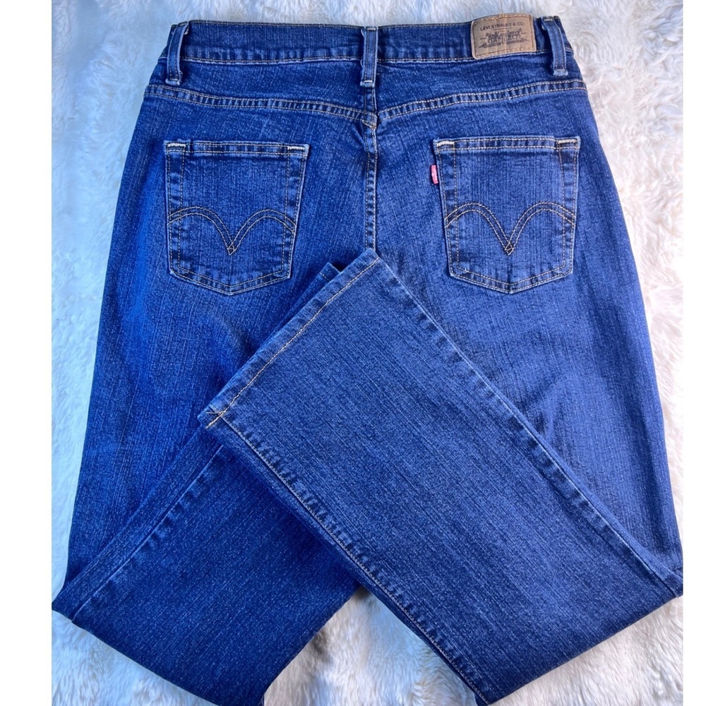 Levis 529 Womens Curvy Jeans Medium Wash Blue Stretch Denim 10 Medium A26